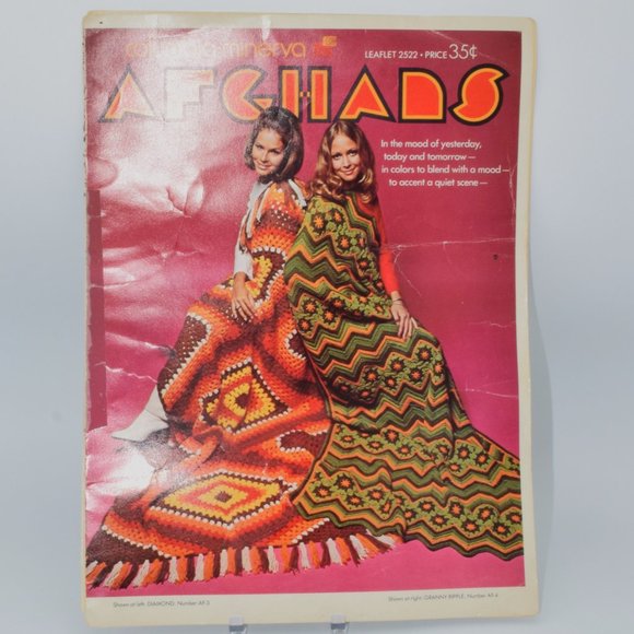 Vintage Columbia Minerva Mohair Afghan No 2564 & Afghans N0 2522 Patterns - Picture 5 of 7